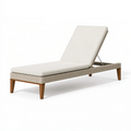 Bain de soleil 200 x 70 x 88 cm en résine tressée beige avec dossier réglable pour extérieur